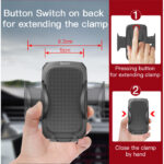 C111 360 Arm Truck Car Adjustable Mobile Phone Dash Windshield Clip Phone Holder On Dashboard - Image 4