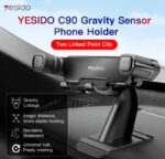 C90 Car Gravity 360 Degree Universal Dashboard Moblie Phone Holder | Gravity Sensor Phone Holder - Image 6