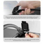 C137 360 Arm Truck Car Adjustable Smart Phone Dash Windshield Spring Clip Phone Holder - Image 4