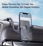 C137 360 Arm Truck Car Adjustable Smart Phone Dash Windshield Spring Clip Phone Holder - Image 9
