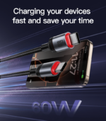 CA181 1.2M PD60W Fast Charging Type-C To Type-C 48-Strand Braided Cable Power LED Light Data Cable - Image 12