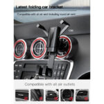 C86 Universal Gravity Auto Bracket Lengthen Spring Clip Car Air Vent Phone Holder For Round Air Vent - Image 2
