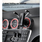 C86 Universal Gravity Auto Bracket Lengthen Spring Clip Car Air Vent Phone Holder For Round Air Vent - Image 3