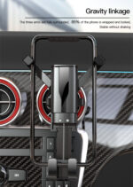 C86 Universal Gravity Auto Bracket Lengthen Spring Clip Car Air Vent Phone Holder For Round Air Vent - Image 9