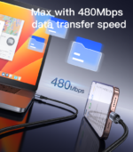 CA181 1.2M PD60W Fast Charging Type-C To Type-C 48-Strand Braided Cable Power LED Light Data Cable - Image 15