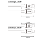 CA181 1.2M PD60W Fast Charging Type-C To Type-C 48-Strand Braided Cable Power LED Light Data Cable - Image 17