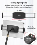 C115 Long Arm Metal Lazy Adjustable Display Gooseneck Tablet Hang Moblie Phone Holder - Image 12