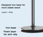 C115 Long Arm Metal Lazy Adjustable Display Gooseneck Tablet Hang Moblie Phone Holder - Image 14