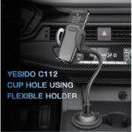 C112 Auto Extending Clamp Arm Long Flexible Arm Car Cup Phone Holder - Image 2