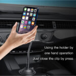 C112 Auto Extending Clamp Arm Long Flexible Arm Car Cup Phone Holder - Image 4