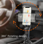 C112 Auto Extending Clamp Arm Long Flexible Arm Car Cup Phone Holder - Image 10