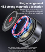 C314 360 Adjustable Aluminum Alloy Magnetic Wireless Charging Phone Holder With Retractable Cable - Image 9