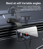 C314 360 Adjustable Aluminum Alloy Magnetic Wireless Charging Phone Holder With Retractable Cable - Image 14