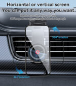 C314 360 Adjustable Aluminum Alloy Magnetic Wireless Charging Phone Holder With Retractable Cable - Image 17