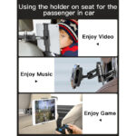 C117 Hot Seller Car Seat Holder Metal Folding Car Phone Holder For Mobile Phone and Tablet - Image 3