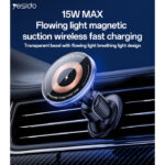 C308 Low Temperature 15W MAX Flowing Light Magnetic Suction Wireless Fast Charging Phone Holder - Image 2