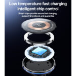 C308 Low Temperature 15W MAX Flowing Light Magnetic Suction Wireless Fast Charging Phone Holder - Image 4