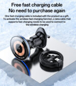 C308 Low Temperature 15W MAX Flowing Light Magnetic Suction Wireless Fast Charging Phone Holder - Image 14