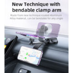 C292 360 Free Rotating LED Breathing Indicator Light Max 15W Fast Charging Wireless Phone Holder - Image 4