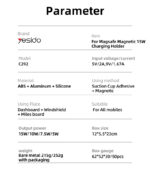 C292 360 Free Rotating LED Breathing Indicator Light Max 15W Fast Charging Wireless Phone Holder - Image 8