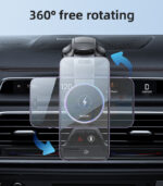 C292 360 Free Rotating LED Breathing Indicator Light Max 15W Fast Charging Wireless Phone Holder - Image 12