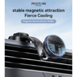 C311 Semiconductor Cooling Dual Ambient Lighting 15W Fast Charging Wireless Charger Car Phone Holder - Image 2