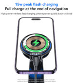 C311 Semiconductor Cooling Dual Ambient Lighting 15W Fast Charging Wireless Charger Car Phone Holder - Image 14