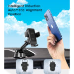 C188 Car Phone Holder | 15W Fast Charge Automatic Induction Alignment Universal Cradle Car Charger - Image 3