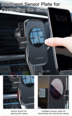 C118 Suction Cup 15w Qi Wireless Charger Holder Factory Custom Car Phone Holder Wireless Charging - Image 9