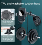 C118 Suction Cup 15w Qi Wireless Charger Holder Factory Custom Car Phone Holder Wireless Charging - Image 11