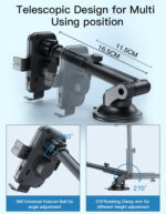 C118 Suction Cup 15w Qi Wireless Charger Holder Factory Custom Car Phone Holder Wireless Charging - Image 14