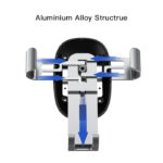 C123 Double Base Car Mobile Phone Holder | Charger With 10W 15W Qi Wireless Charging - Image 3