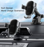 C123 Double Base Car Mobile Phone Holder | Charger With 10W 15W Qi Wireless Charging - Image 10