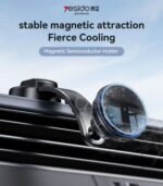 C311 Semiconductor Cooling Dual Ambient Lighting 15W Fast Charging Wireless Charger Car Phone Holder - Image 6