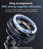 C311 Semiconductor Cooling Dual Ambient Lighting 15W Fast Charging Wireless Charger Car Phone Holder - Image 12