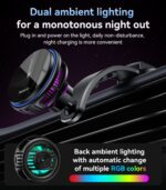 C311 Semiconductor Cooling Dual Ambient Lighting 15W Fast Charging Wireless Charger Car Phone Holder - Image 15