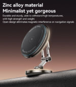 C306 360 Rotation Three Axis Stable Anti Shake Zinc Alloy 15W Wireless Charging Phone Holder - Image 9