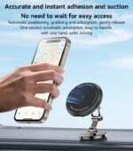 C306 360 Rotation Three Axis Stable Anti Shake Zinc Alloy 15W Wireless Charging Phone Holder - Image 11