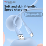CA119C Max 2A USB To USB-C 1m Liquid Silicone Fast Charging Data Cable - Image 2