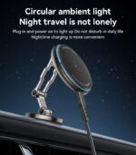 C306 360 Rotation Three Axis Stable Anti Shake Zinc Alloy 15W Wireless Charging Phone Holder - Image 14