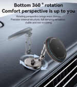 C306 360 Rotation Three Axis Stable Anti Shake Zinc Alloy 15W Wireless Charging Phone Holder - Image 17