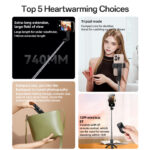 SF22 Tripod Mode Extra-long Extension Stable Non-shaking Compact Size Mini Telescopic Selfie Stick - Image 3