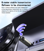 YAU81 Zinc Alloy Low Latency 8meter Stable Transmission Built-in Microphone Car Bluetooth Receiver - Image 10