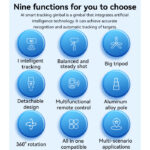 SF23 360 Rotation AI Intelligent Face Tracking Aluminum Alloy Pole Tripod Selfie Stick - Image 3