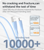 CA119C Max 2A USB To USB-C 1m Liquid Silicone Fast Charging Data Cable - Image 12