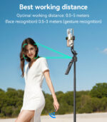 SF23 360 Rotation AI Intelligent Face Tracking Aluminum Alloy Pole Tripod Selfie Stick - Image 18