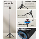 SF26 65cm Long Large Size Chassis Aluminum Alloy Pole Ball Head Telescopic Tripod Stand Selfie Stick - Image 3