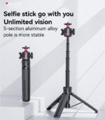 SF26 65cm Long Large Size Chassis Aluminum Alloy Pole Ball Head Telescopic Tripod Stand Selfie Stick - Image 6