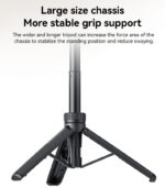 SF26 65cm Long Large Size Chassis Aluminum Alloy Pole Ball Head Telescopic Tripod Stand Selfie Stick - Image 10