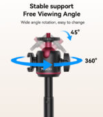 SF26 65cm Long Large Size Chassis Aluminum Alloy Pole Ball Head Telescopic Tripod Stand Selfie Stick - Image 11